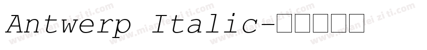 Antwerp Italic字体转换